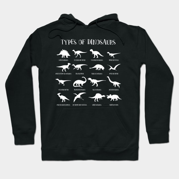 Types of Dinosaurs' Teaching Dinosaurs Hoodie by ourwackyhome